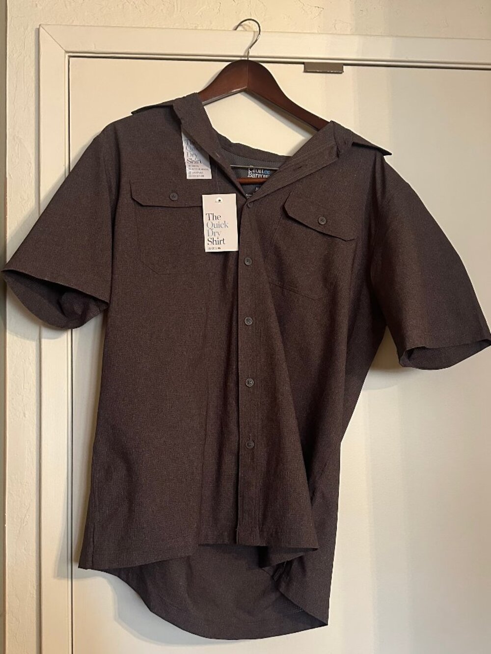 Croft & Barrow button-up, brown, men's medium